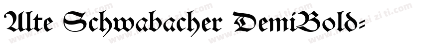 Alte Schwabacher DemiBold字体转换